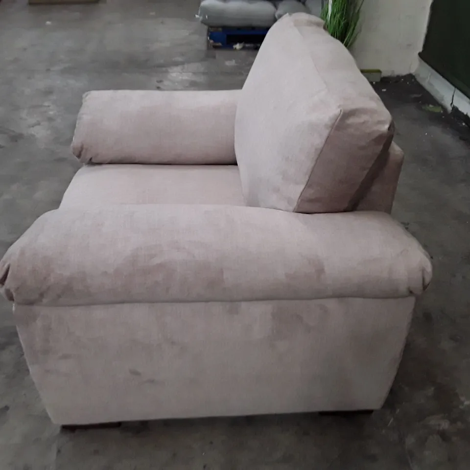 DESIGNER ARMCHAIR - BEIGE FABRIC