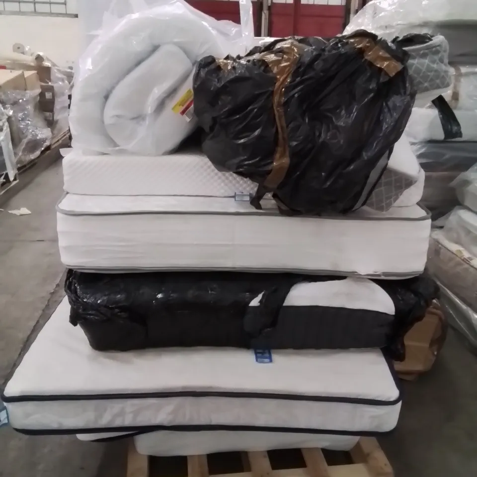 PALLET CONTAINING 8 MATTRESSES IN VARIOUS SIZES AND QUALITY