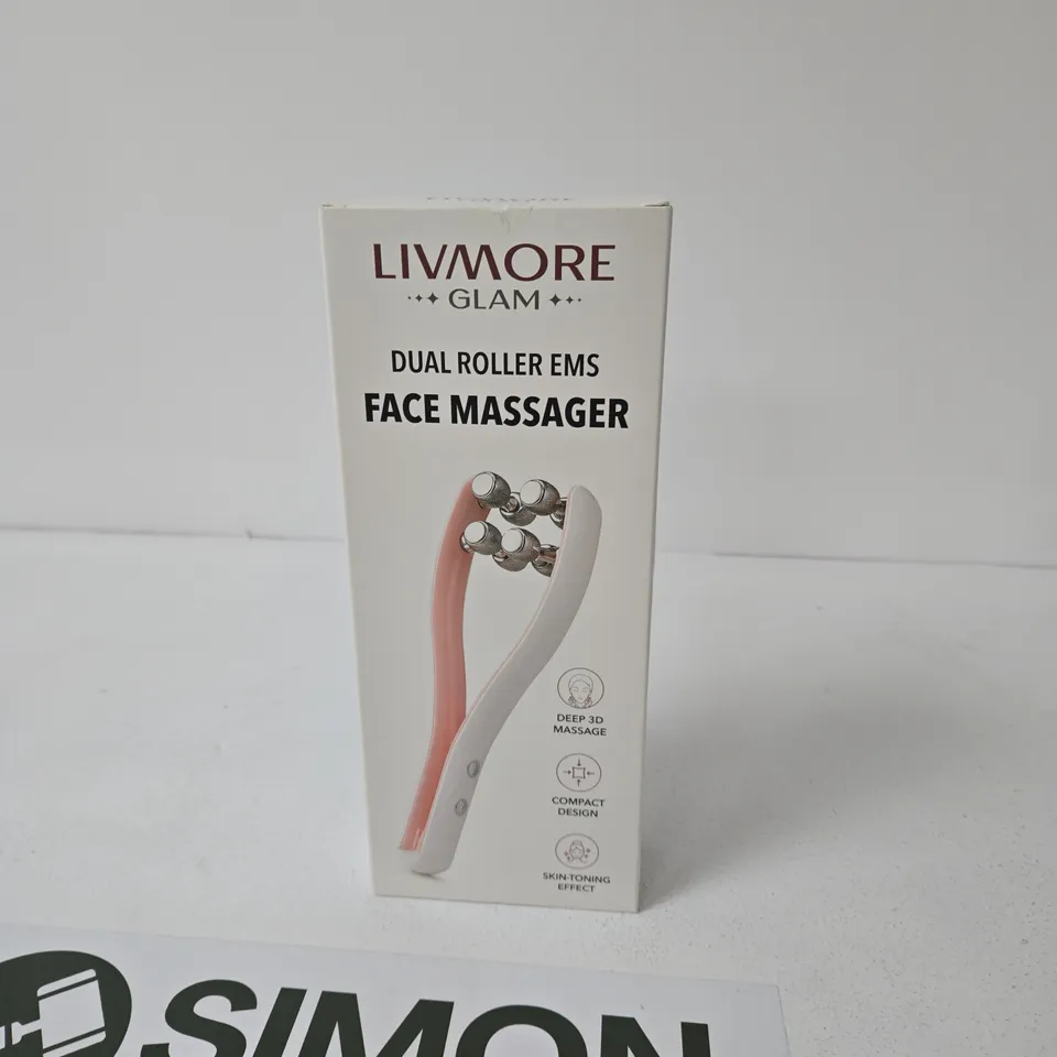 LIVMORE GLAM DUAL ROLLER EMS FACE MASSAGER