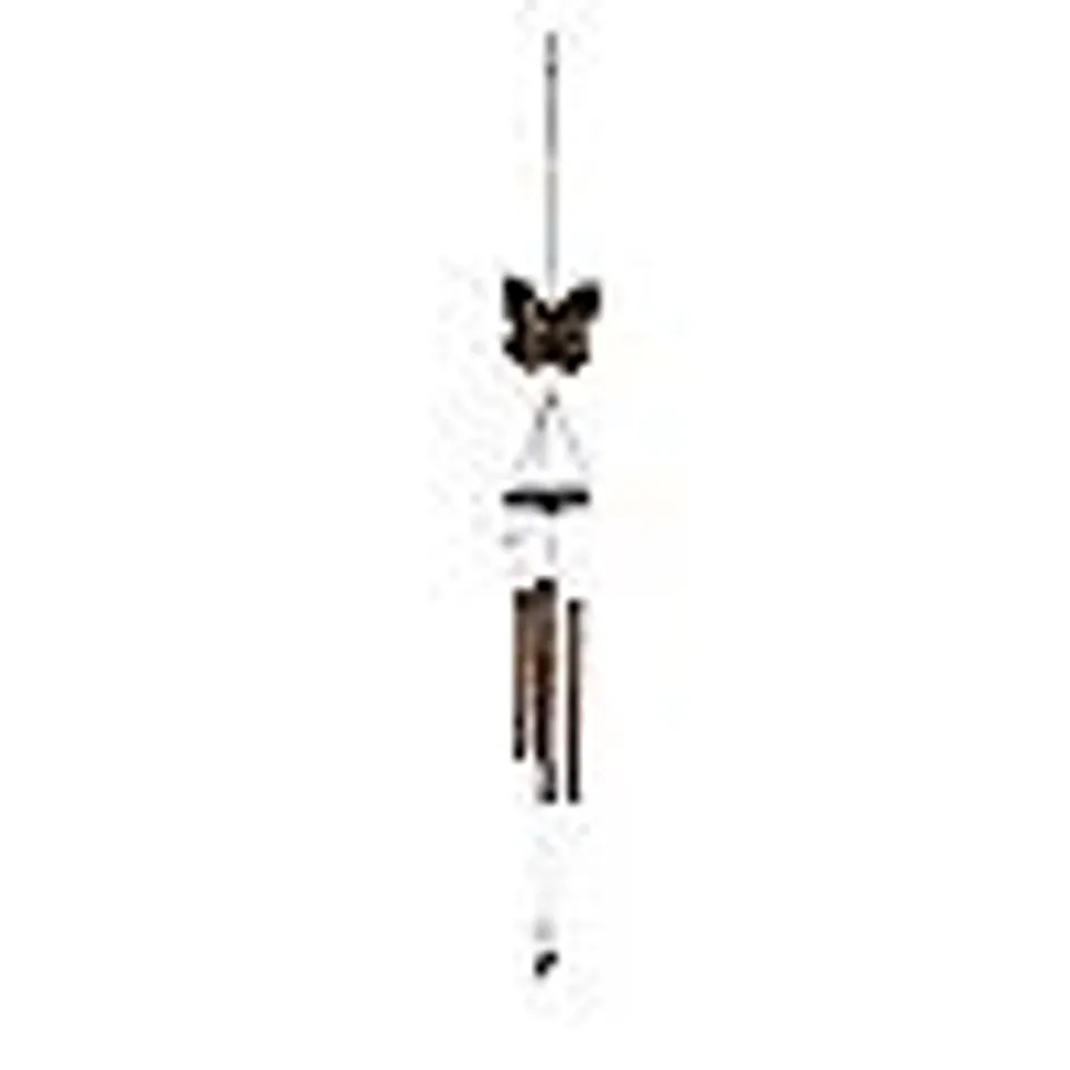 GARDEN STORIES BUTTERFLY WIND CHIME WITH SOLAR LIGHT