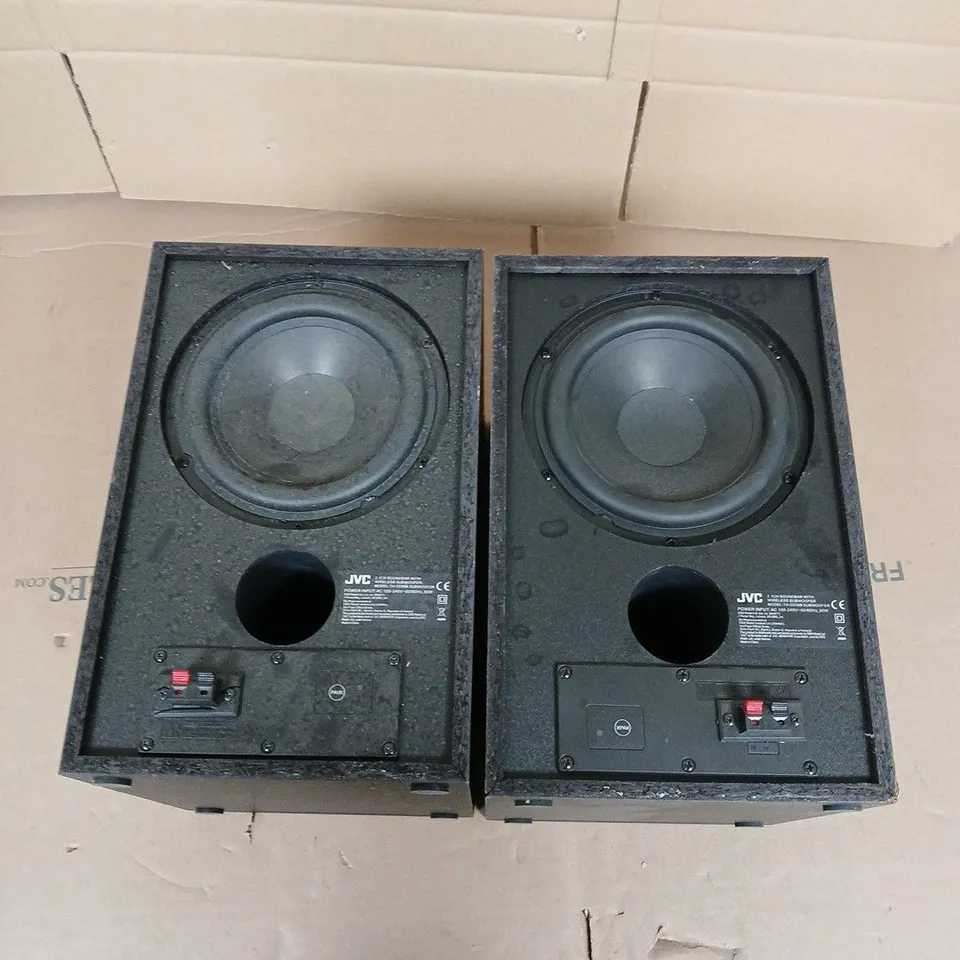 2 JVC WIRELESS SUBWOOFER - COLLECTION ONLY