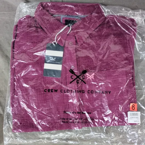 BAGGED CREW CLOTHING COMPANY HARLIE SHIRT IN PURPLE SIZE 8