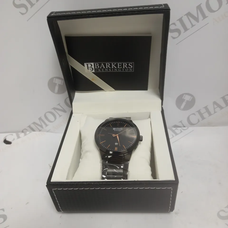 BOXED BARKERS OF KENSINGTON ENTOURAGE ROSE MENS WATCH