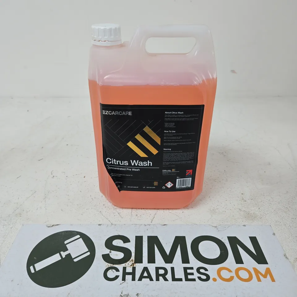 EZCARCARE CITRUS WASH CONCENTRATED PRE-WASH – 5L