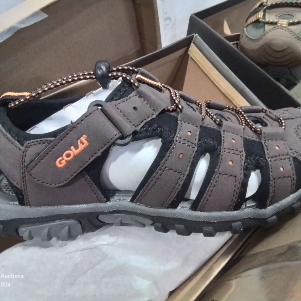 6 NEW BOXED PAIRS OF CHILDREN'S GOLA OUTDOOR HARD WEARING WALKING SANDALS (VARIOUS COLOURS AND SIZES)