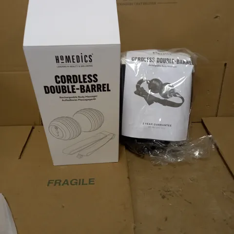 HOMEDICS CORDLESS DOUBLE-BARREL RECHARGEABLE BODY MASSAGER