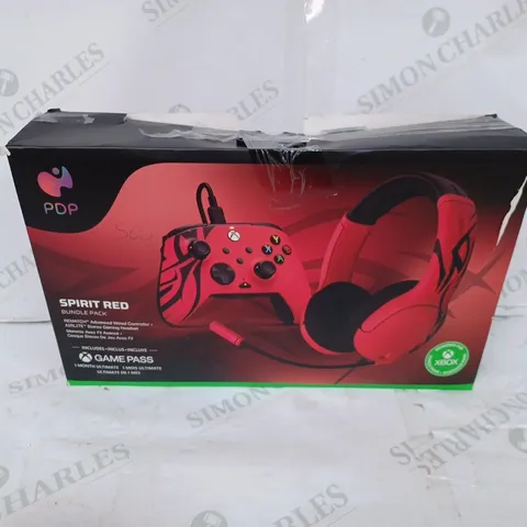 PDP SPIRIT RED BUNDLE PACK, INCLUDES WIRED XBOX CONTROLLER AND GAMING HEADSET