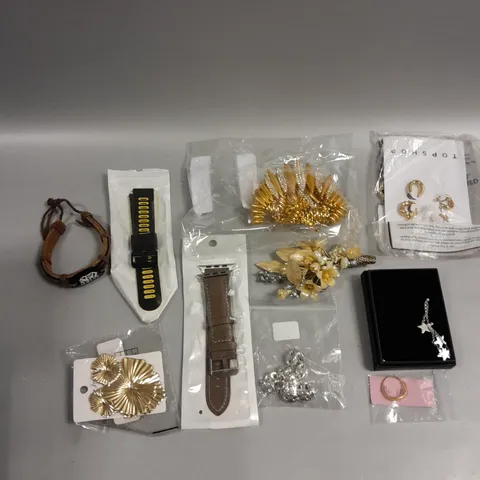 APPROXIMATELY 20 ASSORTED JEWELLERY PRODUCTS TO INCLUDE EARRINGS, WATCHES, BRACELETS ETC