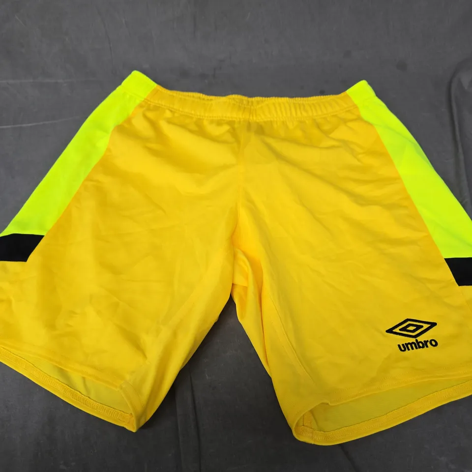 UMBRO GK SHORTS – EMPIRE YELLOW/BLACK, UK L