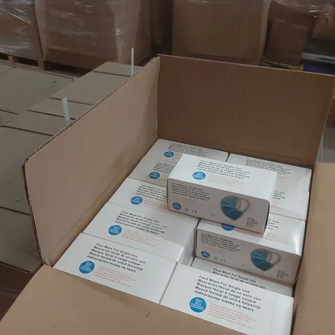 PALLET CONTAINING A VERY LARGE QUANTITY OF MEDICAL FACE MASKS