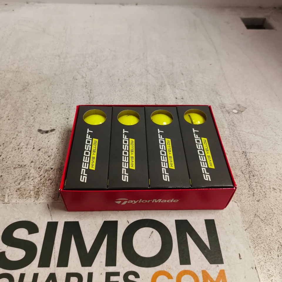 TAYLORMADE SPEED SOFT HI VIS YELLOW SET OF 12 GOLF BALLS