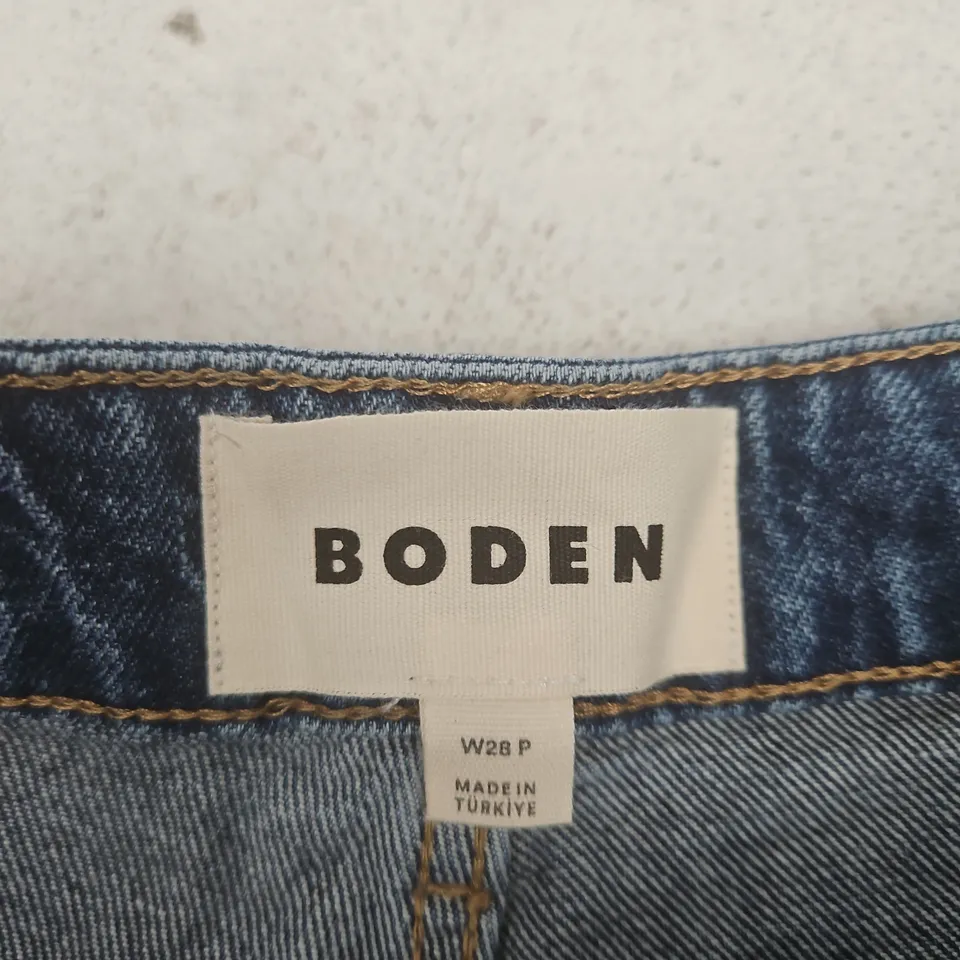 BODEN WOMEN'S STRAIGHT LEG JEANS – HIGH RISE, W28 P PETITE, MADE IN TÜRKIYE