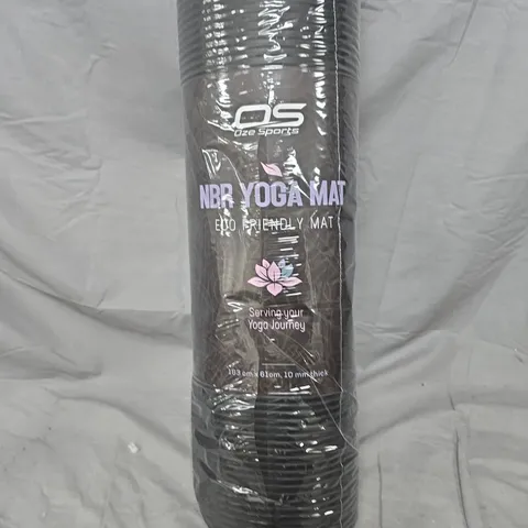 NBR YOGA MAT – ECO-FRIENDLY, 183 CM X 61 CM X 10 MM, ROLLED IN PLASTIC WRAP