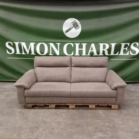 QUALITY DESIGNER ITALIAN MADE LARGE 3 SEATER MICROFIBRE UPHOLSTERED SOFA
