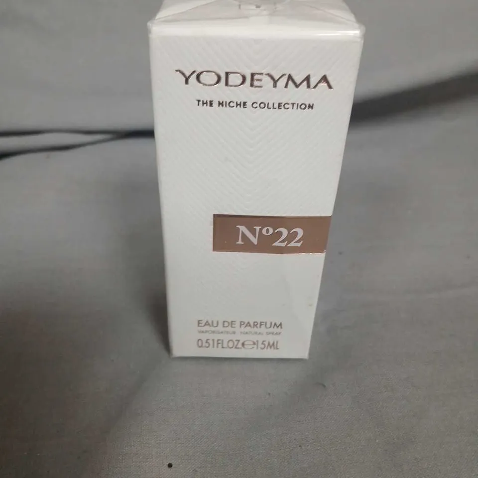 BOXED AND SEALED YODEYMA NO 22 EAU DE PARFUM 15ML