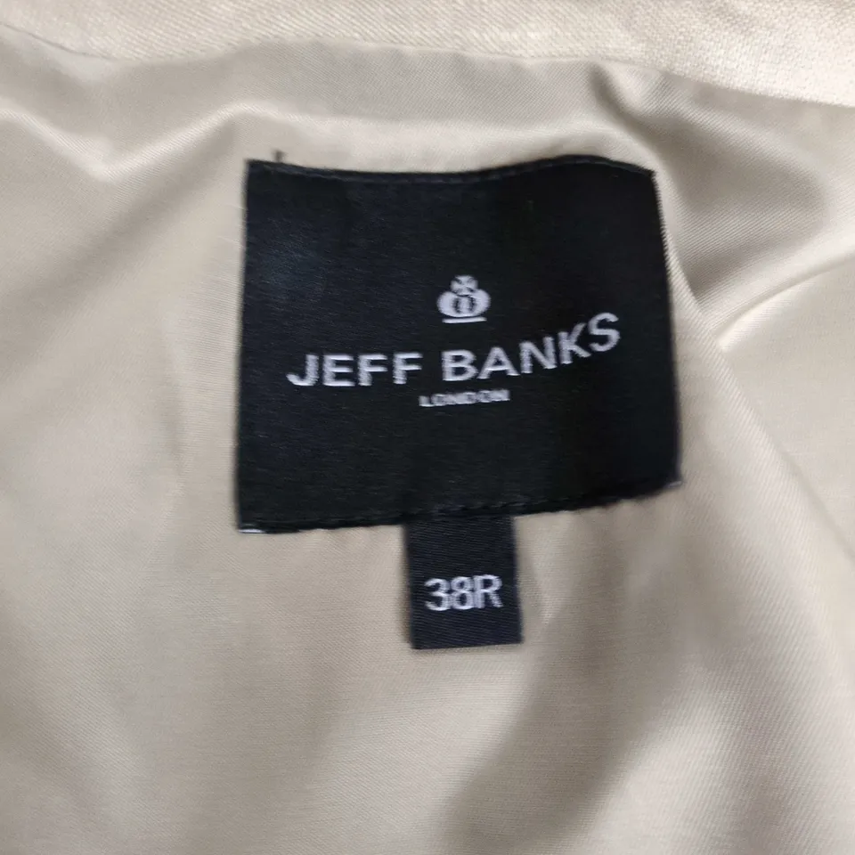 JEFF BANKS LONDON BEIGE BLAZER JACKET – MEN'S 38R