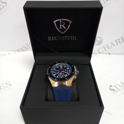 RUCKSTUHL CHRONOGRAPH STYLE RUBBER STRAP WATCH