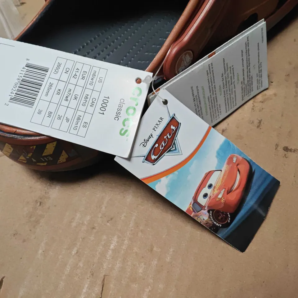CROCS CLASSICS DISNEY CARS THEMED SHOES IN BROWN - UK M7/W8