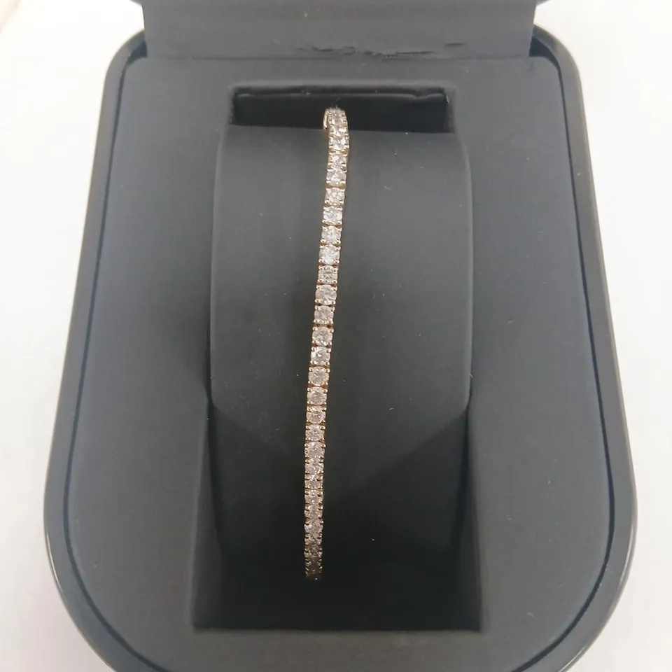 9CT YELLOW GOLD TENNIS BRACELET SET WITH LAB GROWN DIAMONDS WEIGHING +4.22CT