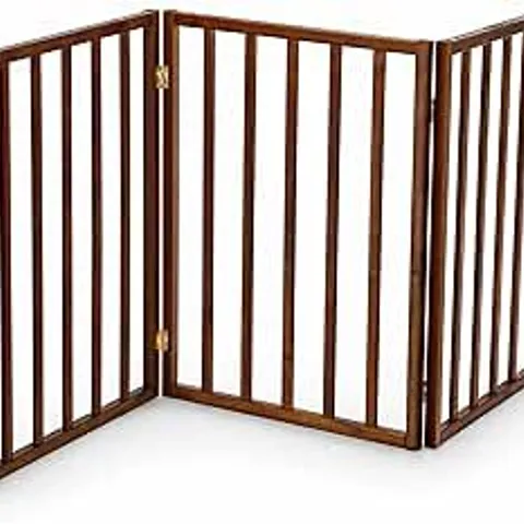 BOXED OYPLA DOG SAFETY FOLDING WOODEN PET GATE PORTABLE INDOOR BARRIER