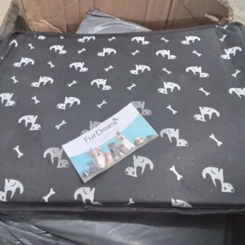 BOX CONTAINING LARGE AMOUNT OF PET CAR SEATS