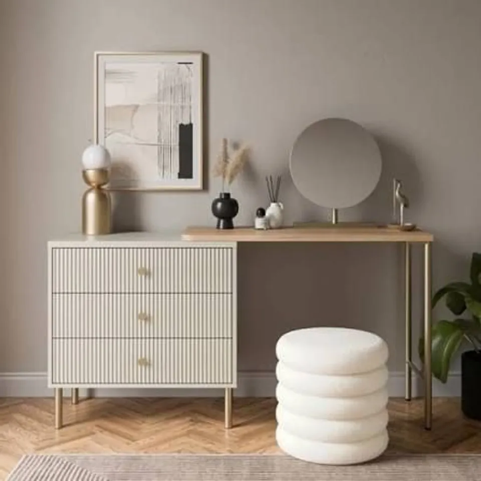 BOXED GEORGI CHEST DRESSING TABLE - NATURAL 