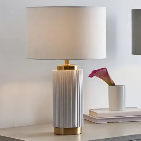 BOXED IONIC TABLE LAMP