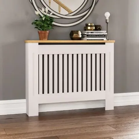 BOXED VIDA DESIGNS ARLINGTON SMALL RADIATOR COVER - WHITE & OAK
