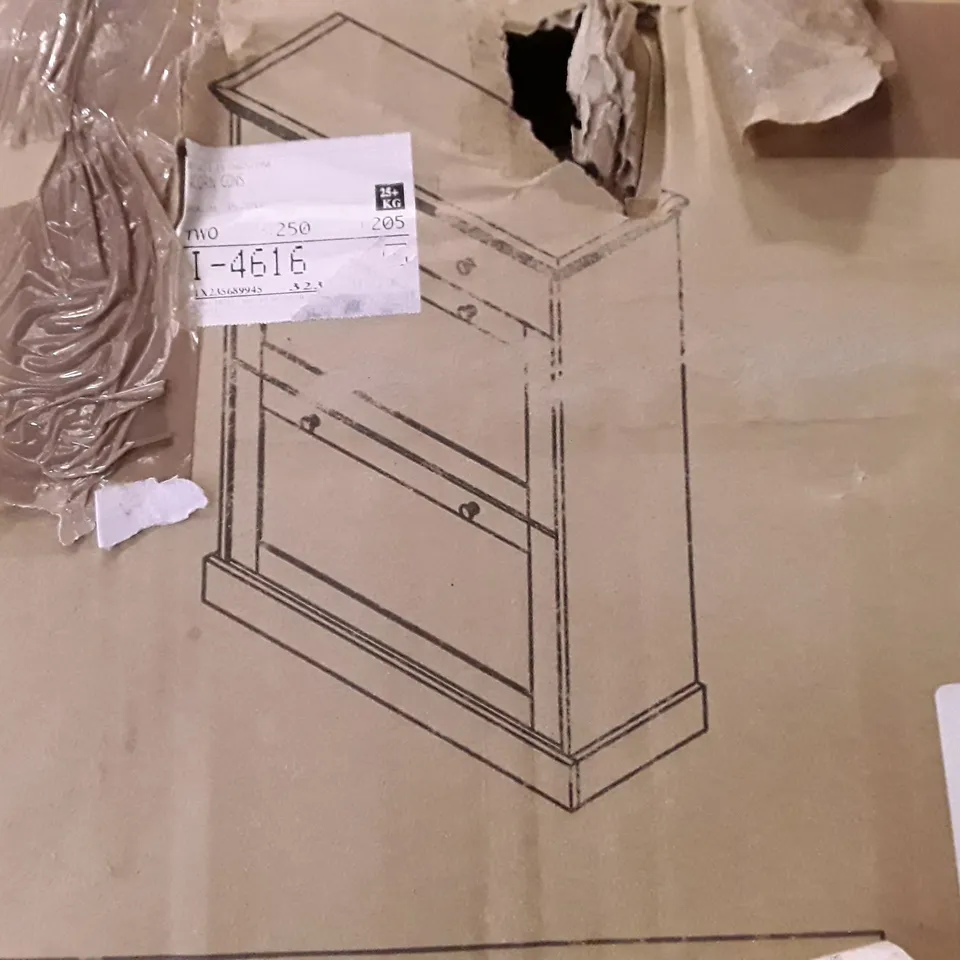 BOXED 3 DRAWER SHOE CABINET