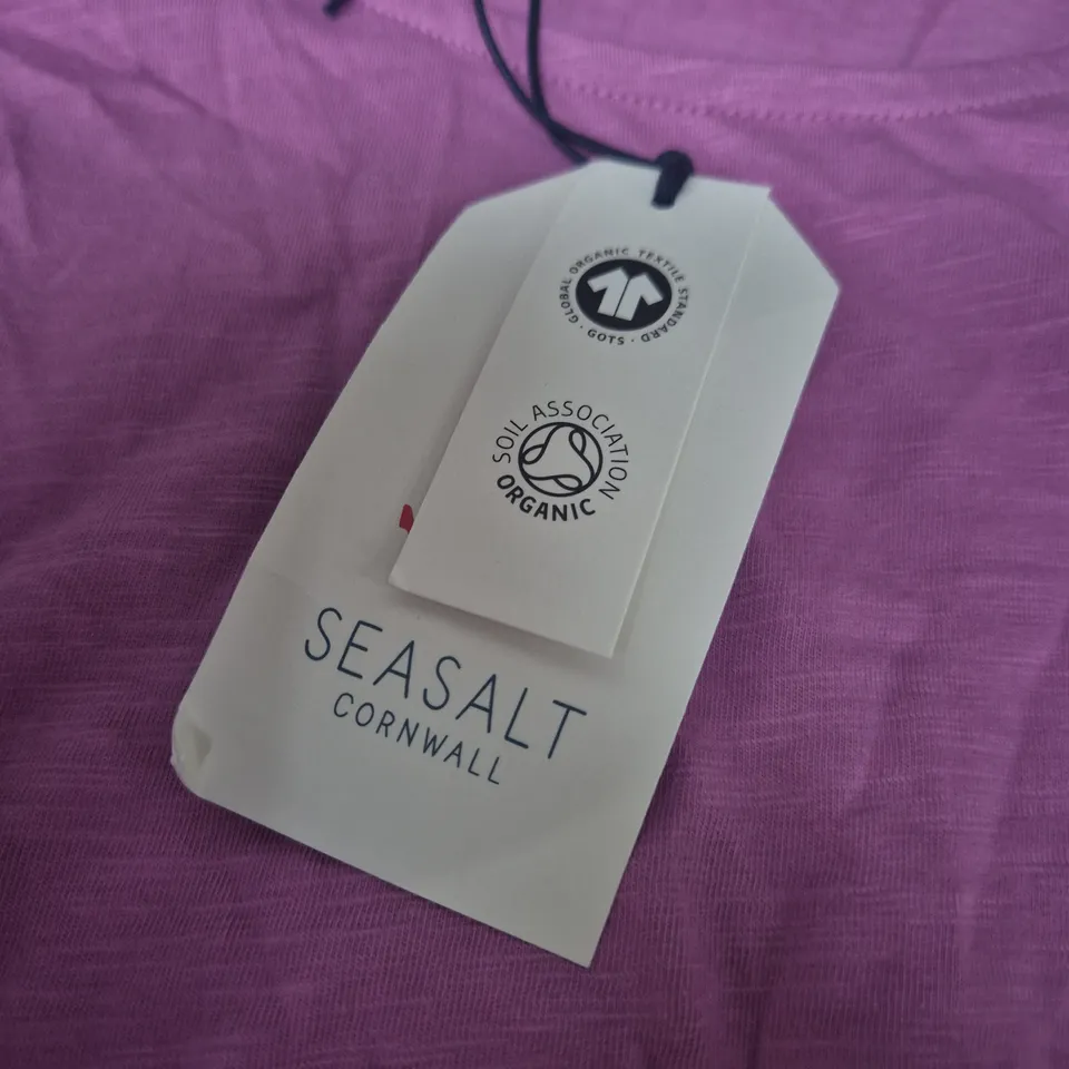 SEASALT CORNWALL ORGANIC COTTON T-SHIRT – ORCHID, UK16 (WOMEN)