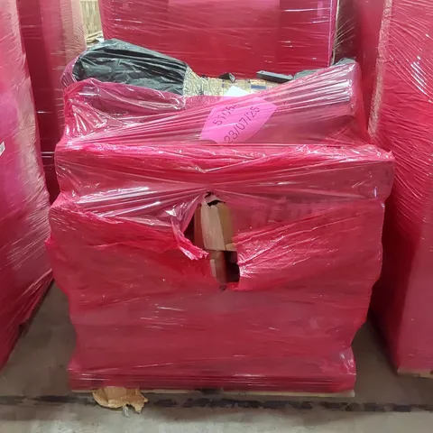 PALLET OF ASSORTED HOUSEHOLD GOODS AND PRODUCTS TO INCLUDE; EXERCISE BIKE, BOXED FURNITURE ETC