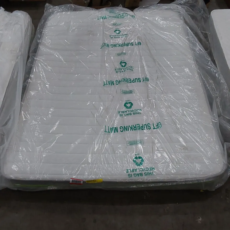 QUALITY BAGGED 4'6" DOUBLE HYBRID MEMORY FOAM OPEN COIL MATTRESS 