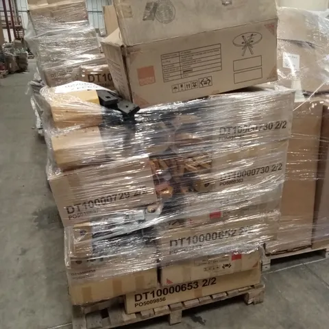 PALLET OF ASSORTED INCOMPLETE FURNITURE PARTS AND PIECES