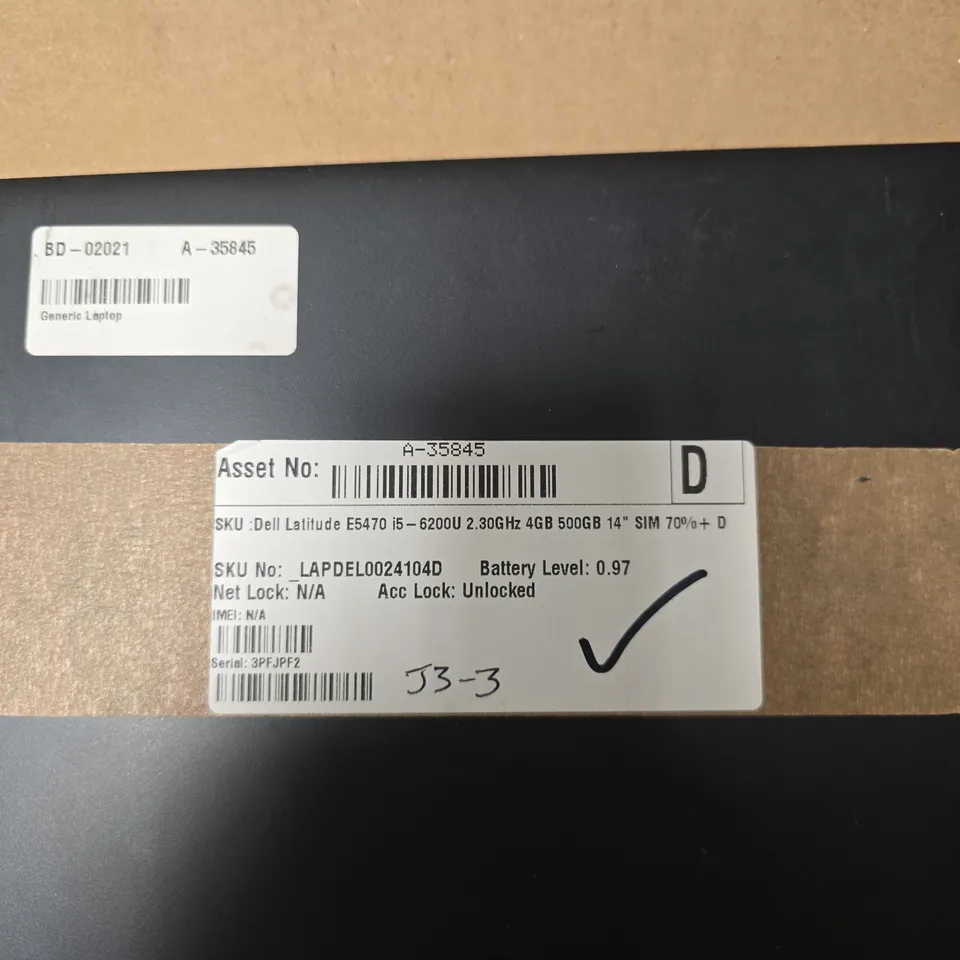 DELL LATITUDE E5470 LAPTOP, I5-6200U, 4GB RAM, 500GB HDD, 14" DISPLAY