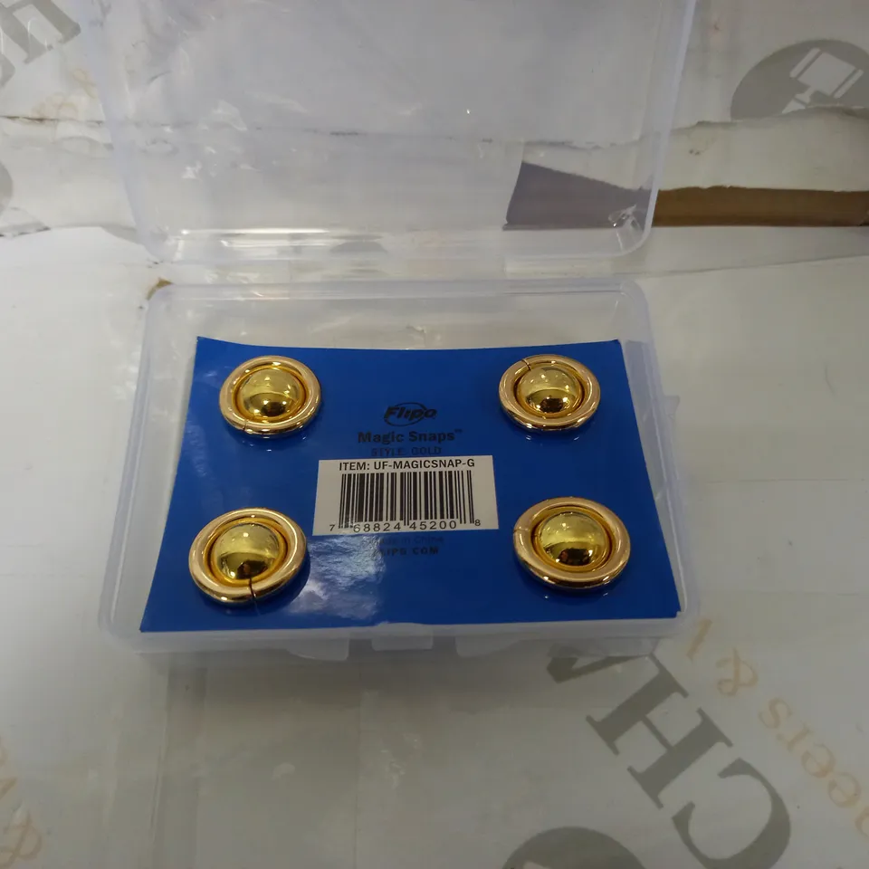 FLIPO MAGNETIC FASTENERS SNAPS 4 PACK GOLD