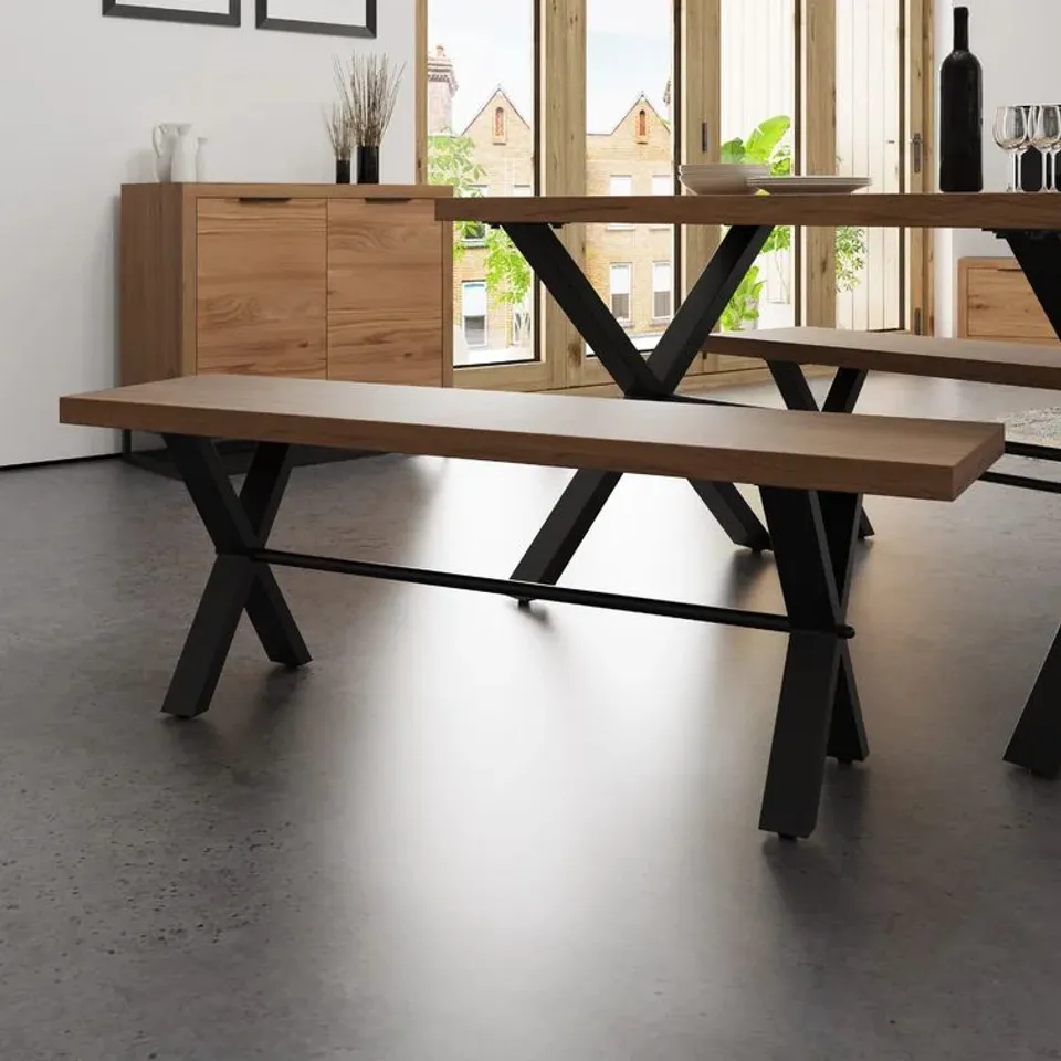 BOXED BELINDA WOOD BENCH 45 × 80CM 2 BOXES