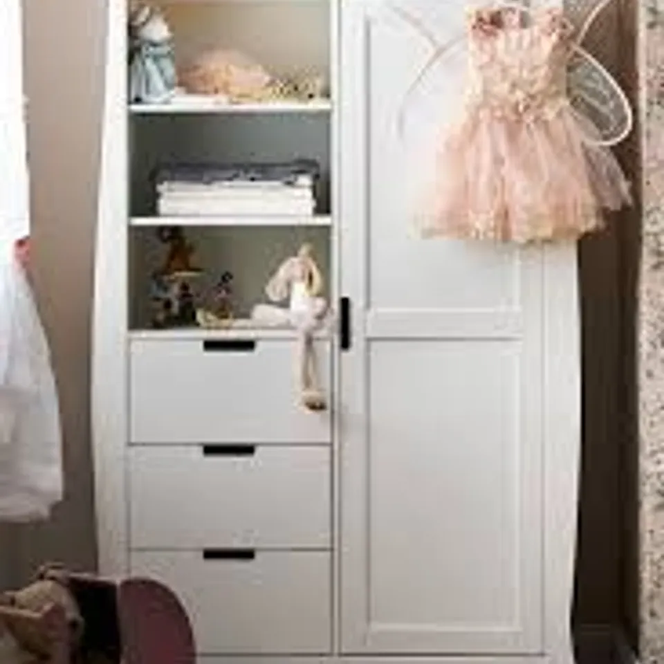 BOXED OBABY STAMFORD DOUBLE WARDROBE - WHITE (3 BOXES)