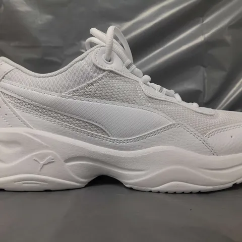 BOXED PAIR OF PUMA CILIA SHOES IN WHITE UK SIZE 6
