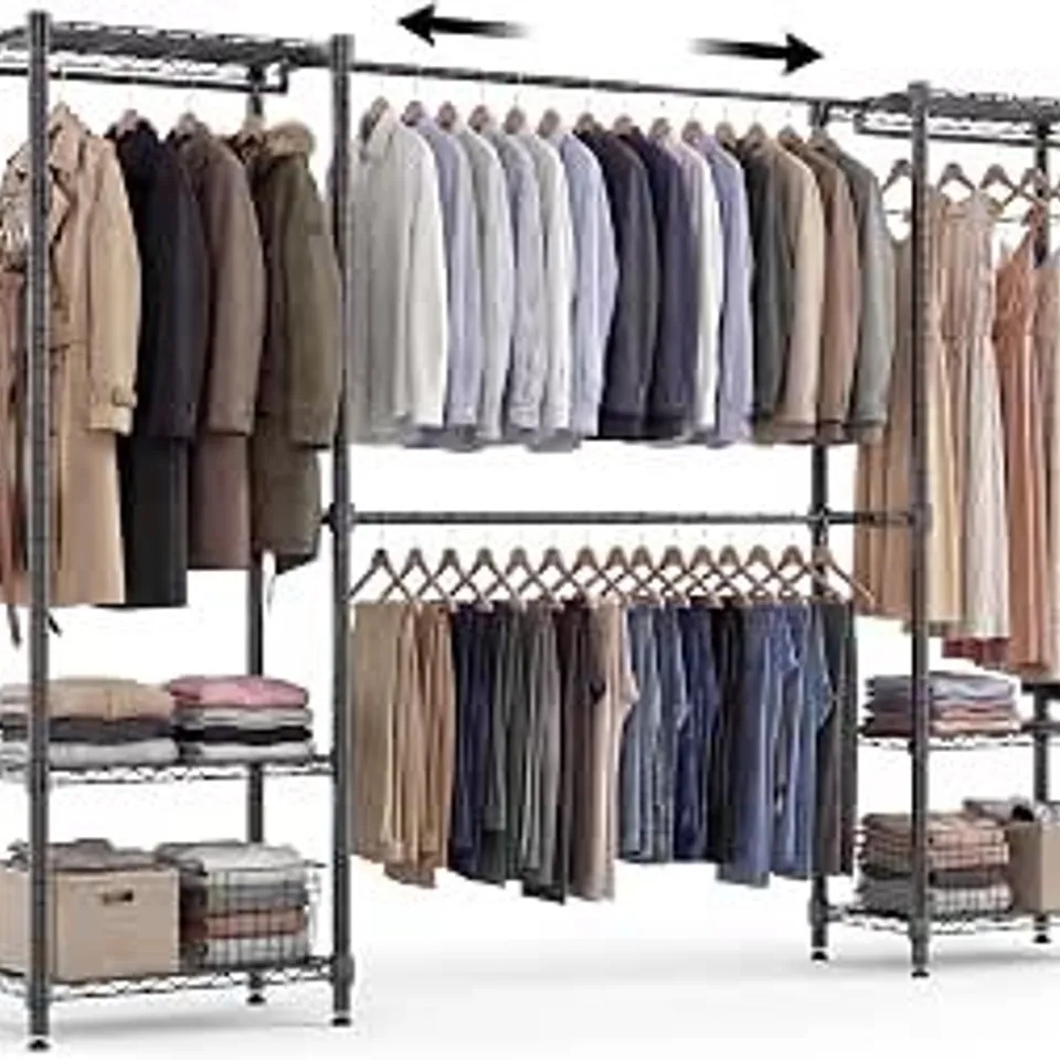 BOXED HIMIMI HEAVY DUTY EXTENDABLE CLOTHES RAIL, 35×(182-240)×180 CM