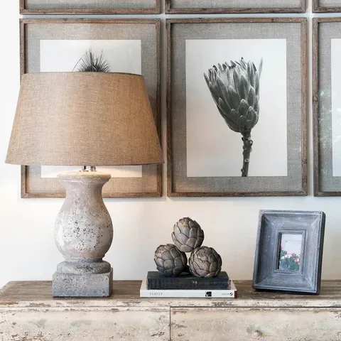 BOXED GRIEGO 78CM BEIGE TABLE LAMP