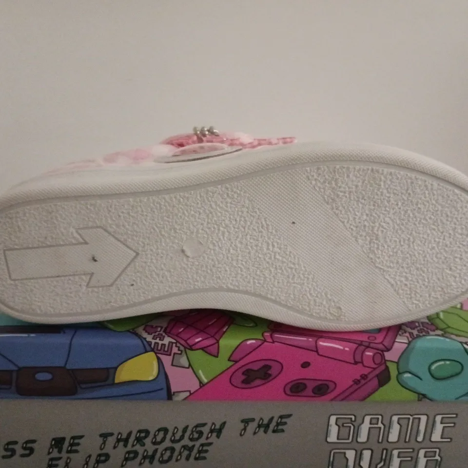 BOXED PAIR OF KOI MAGIC RABBIT GINGHAM FLAT SHOES – PINK, UK SIZE 6