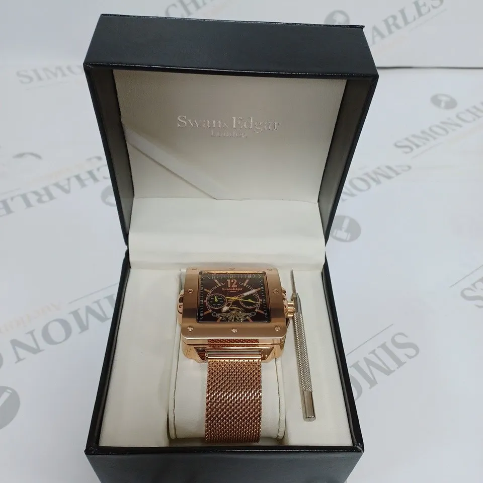SWAN & EDGAR GENTILITY ROSE AUTOMATIC WATER RESISTANT 3ATM ROSE GOLD