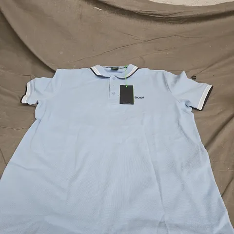HUGO BOSS BLUE PADDY POLO LARGE TAGGED