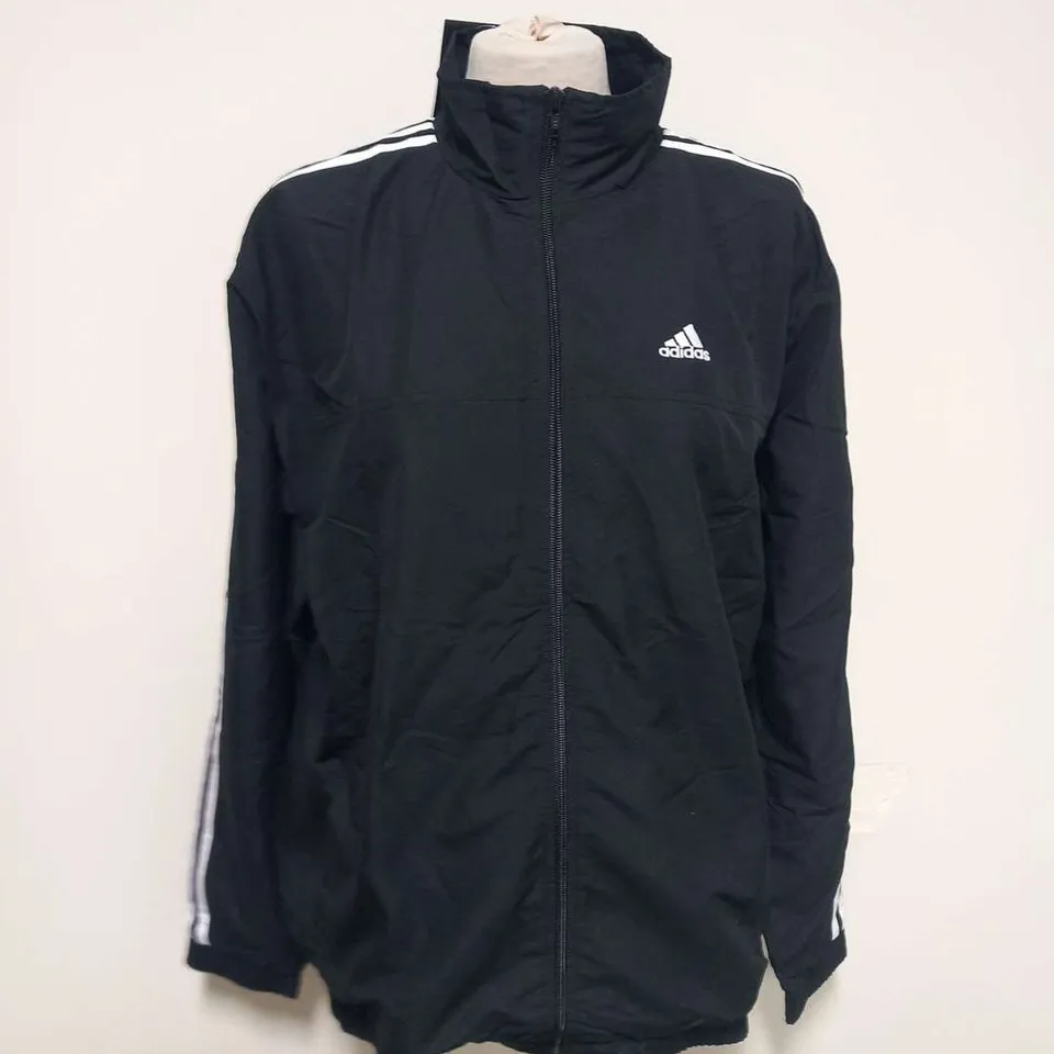 ADIDAS BLACK TRACKSUIT JACKET SIZE L