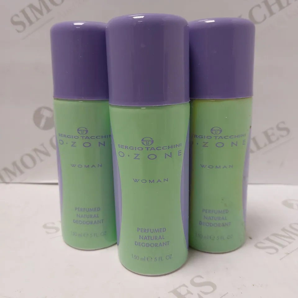 LOT OF APPROX 21 X 150ML SERGIO TACCHINI OZONE WOMAN DEODORANT