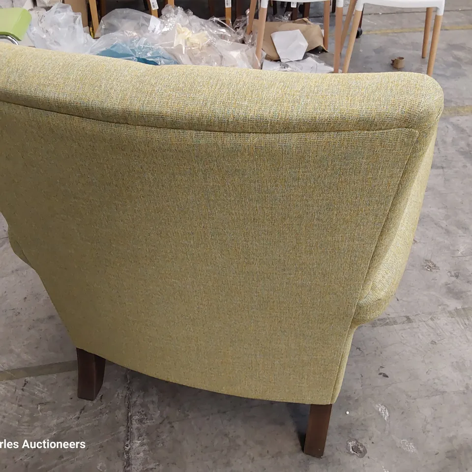 QUALITY BRITISH DESIGNER LOUNGE Co. JOSHUA EASY CHAIR MUSTARD FABRIC 