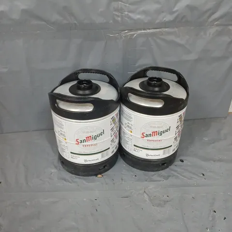 2 EMPTY SAN MIGUEL 6L KEGS