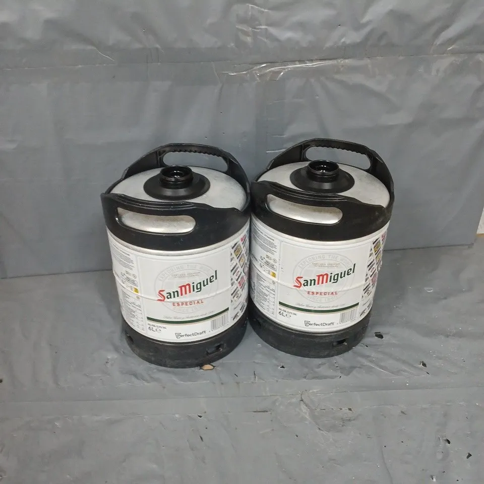 2 EMPTY SAN MIGUEL 6L KEGS