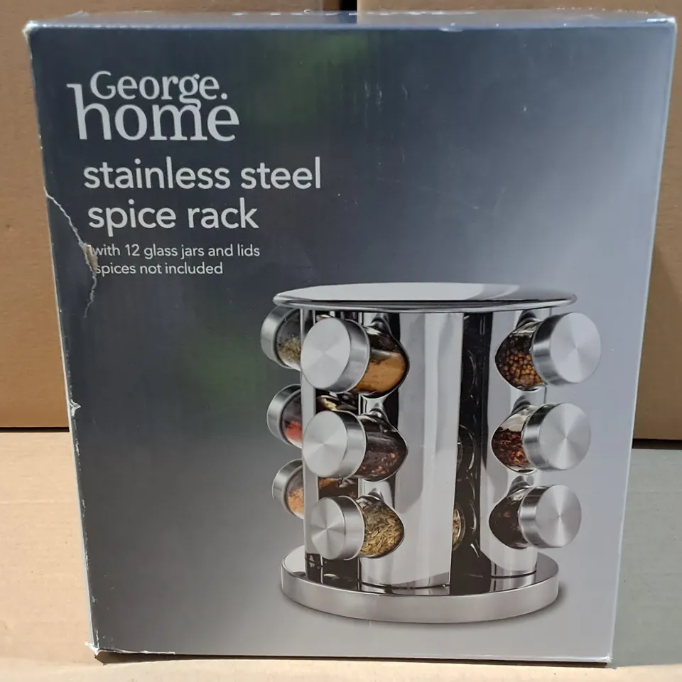 BOXED STAINLESS STEEL SPICE RACK