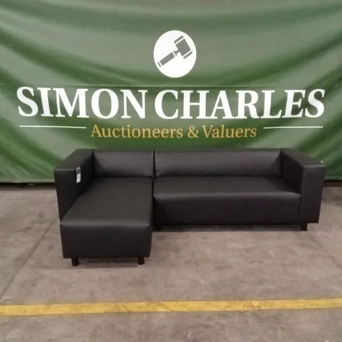 CLARKE LEFT HAND CORNER FAUX LEATHER CHAISE SOFA